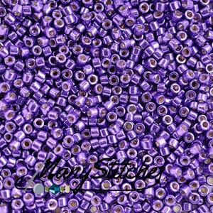 11/0 Delica - 7.2g Tube - Duracoat Galvanized Lilac Night (DB2510)