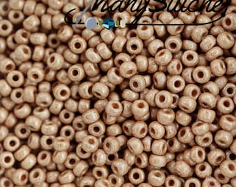 Duracoat galvanizado champán mate, Miyuki 8/0 (4204F) - Tubo de 22 g