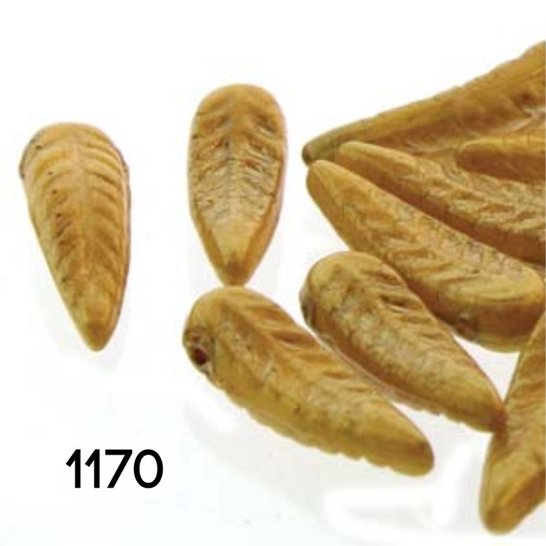 Bird Feather Beads 5x17mm 25pcs.