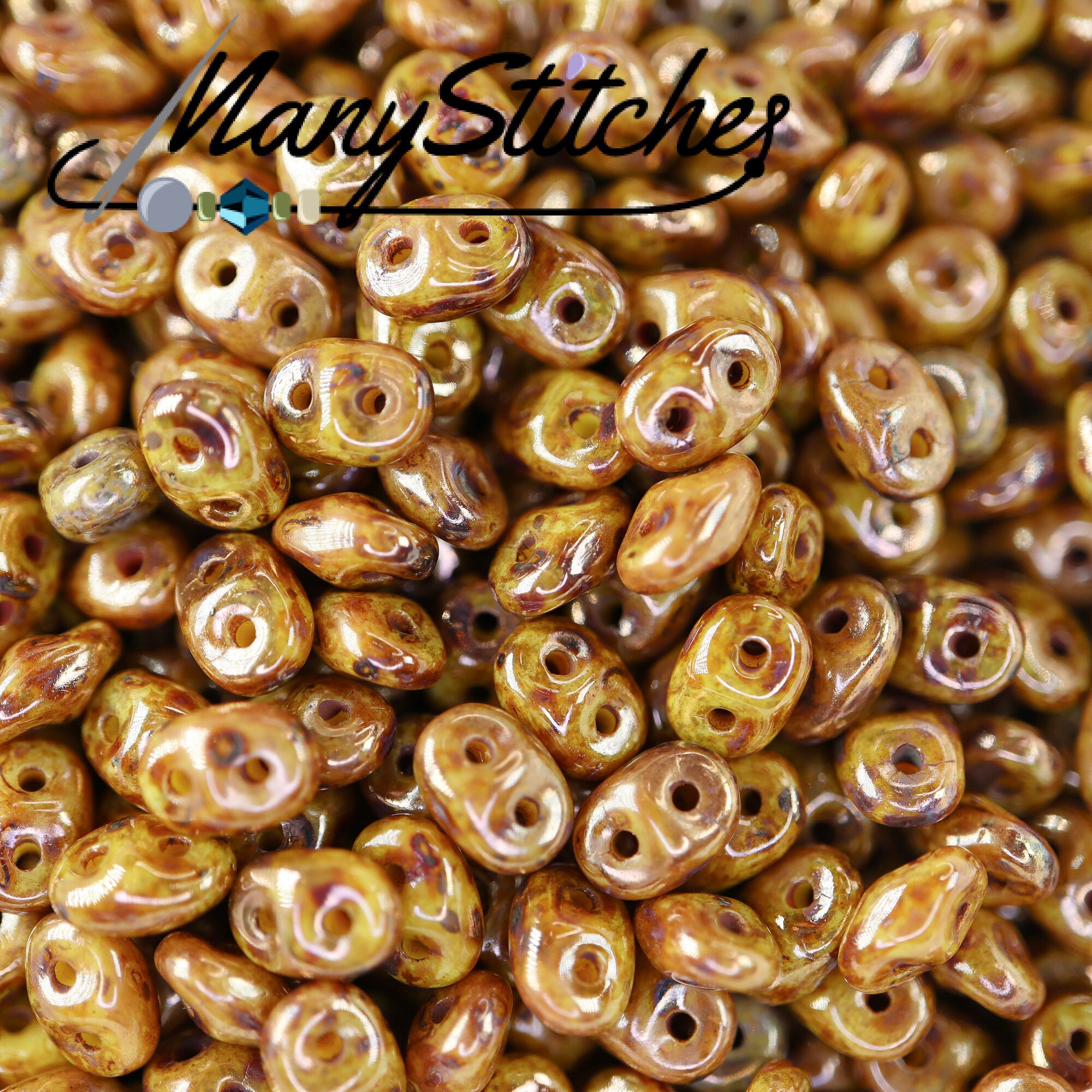 Lemon Picasso - SuperDuo, 2.5x5mm 22g Lemon Picasso - SuperDuo, 2.5x5mm 22g