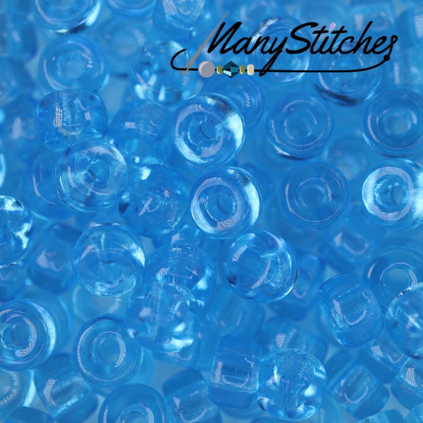 Aqua Transparent, Matubo 2/0 Round Bead - 10g