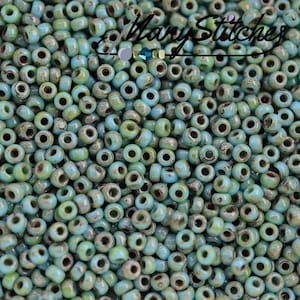Miyuki Opaque Seafoam Green Picasso 11/0 Round, (4514) - 23g tube