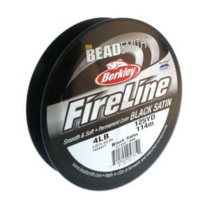 4lb. Fireline Black Satin 50 or 125 Yard Spool -  India