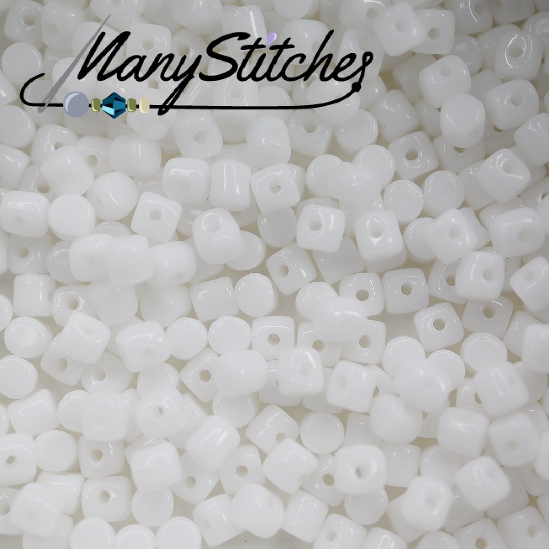 Perles Minos Céramique Look Blanc 2,5x3 Mm - Lot De 10g Pour Créations DIY, Marque Puca
