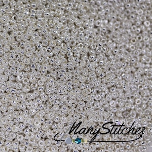 Bright Sterling Silver Plated, Miyuki  15/0 Round, (961) - 10g tube