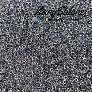 15-1559, Miyuki 8.2g Sparkle Dark Grey Lined Crystal 15-1559, Miyuki 8.2g Sparkle Dark Grey Lined Crystal