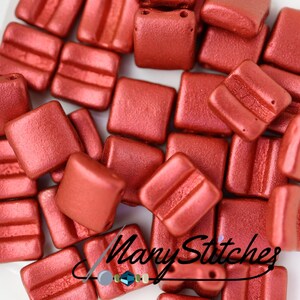 Lava, 8x7mm 2-hole Horizontal Fixer Bead - 20pcs