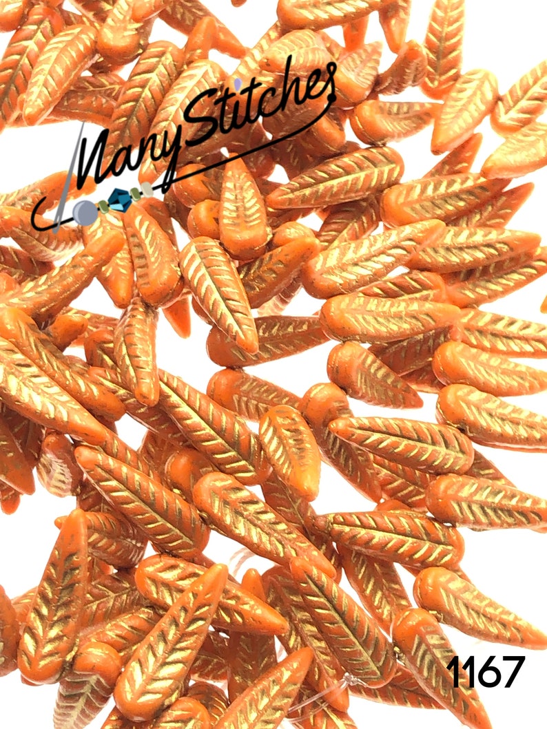 Bird Feather Beads 5x17mm 25pcs.
