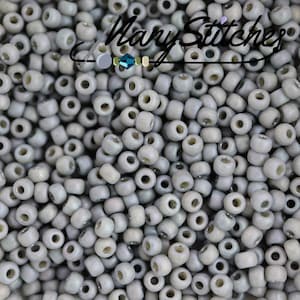 11-4705, Miyuki 22g Frost Opaque Glaze Rainbow Cadet Grey 11-4705, Miyuki 22g Frost Opaque Glaze Rainbow Cadet Grey