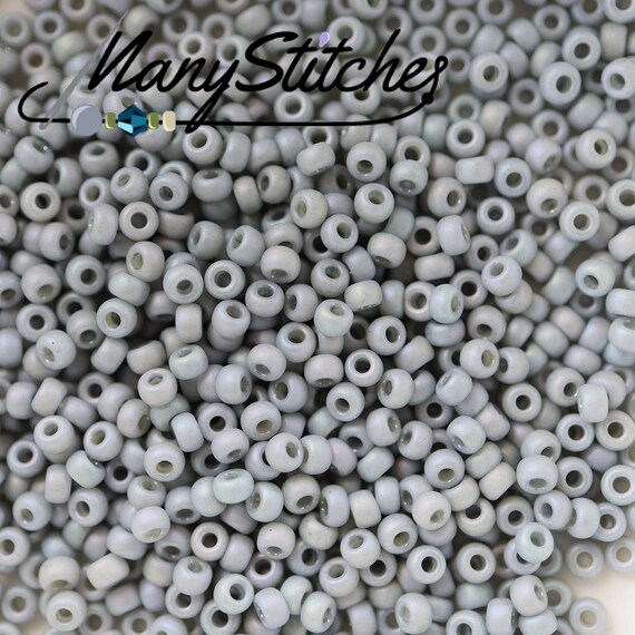11-4705, Miyuki 22g Frost Opaque Glaze Rainbow Cadet Grey 11-4705, Miyuki 22g Frost Opaque Glaze Rainbow Cadet Grey