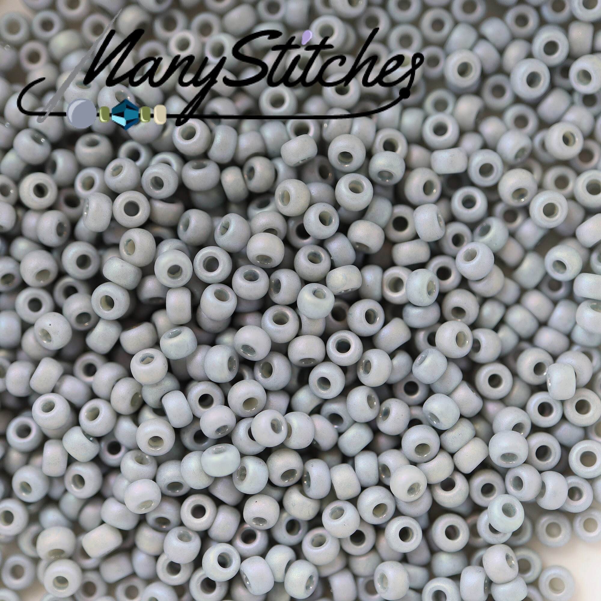 11-4705, Miyuki 22g Frost Opaque Glaze Rainbow Cadet Grey 11-4705, Miyuki 22g Frost Opaque Glaze Rainbow Cadet Grey