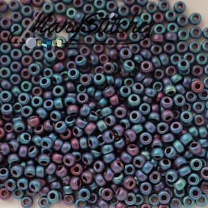 Miyuki Matte Metallic Blue Iris, 11/0 Round, (2017) - 23g tube