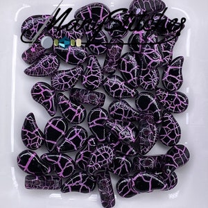 Ionic Jet/Pink PaisleyDuo Beads 5x8mm, 40pcs.