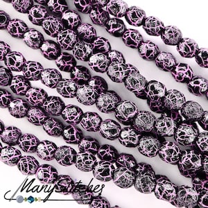 Ionic Jet/Pink 4mm Fire Polish - 40 beads