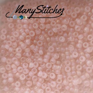 Miyuki Matte Transparent Light Tea Rose AB 11/0 Round, (155FR) - 23g tube