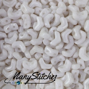 Chalk Luster, Mini ChevronDuo - 6x2mm 2-Hole, Chevron Shaped Bead - 10g (approx.89-93 pcs.)
