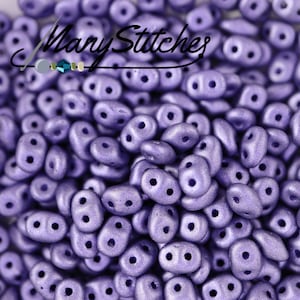 Metallic Violet Superduo Beads 2.5x5mm - 22.5g Tube