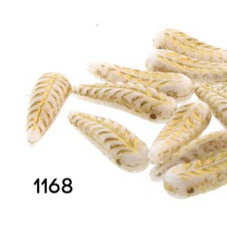 Bird Feather Beads 5x17mm 25pcs.