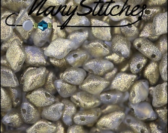 Frozen Matte Chocolate Mint, GemDuo Beads 5x8mm - 50pcs.