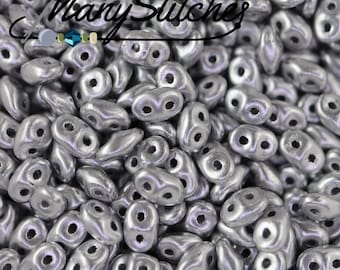 Crystal Bronze Aluminum, Superduo Beads 2.5x5mm - 22.5g