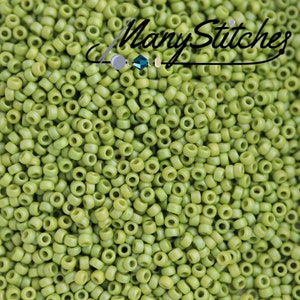 11-4697, Miyuki 22g Frost Opaque Glaze Rainbow Olive 11-4697, Miyuki 22g Frost Opaque Glaze Rainbow Olive