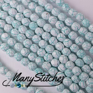 Ionic White/Green 4mm Fire Polish - 40 beads