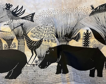 The Heidi Lange piece. Traditional kenyan design fiber art. Textile art.