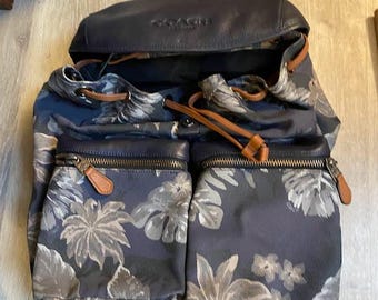 New Navy Vintage Coach Travel Weekender Backpack Rucksack 9943 - Etsy