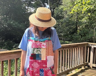 Handmade floral patchwork overall. Hippie overall. Indian cotton overall.
