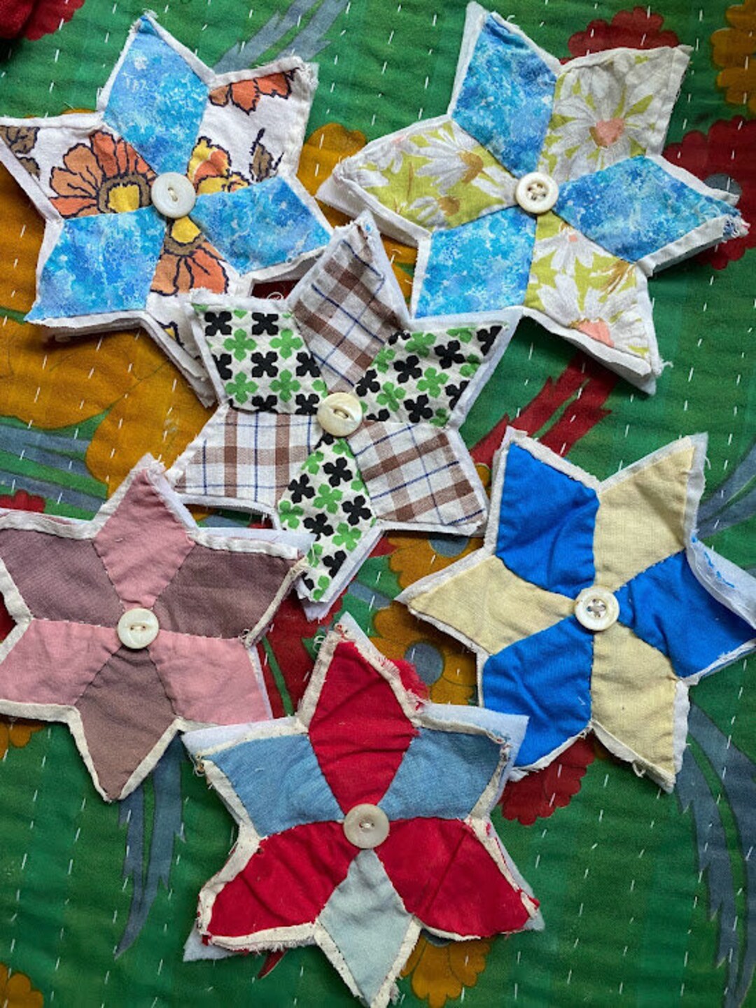 DIY. Cutter Vintage Quilt Pieces. Vintage Quilt Piece. Quilt Blocks
