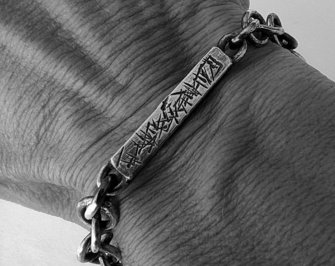 Sturdy Sterling Silver Chain Bracelet, Gift for him, Gift for her, Handmade chunky chain bracelet