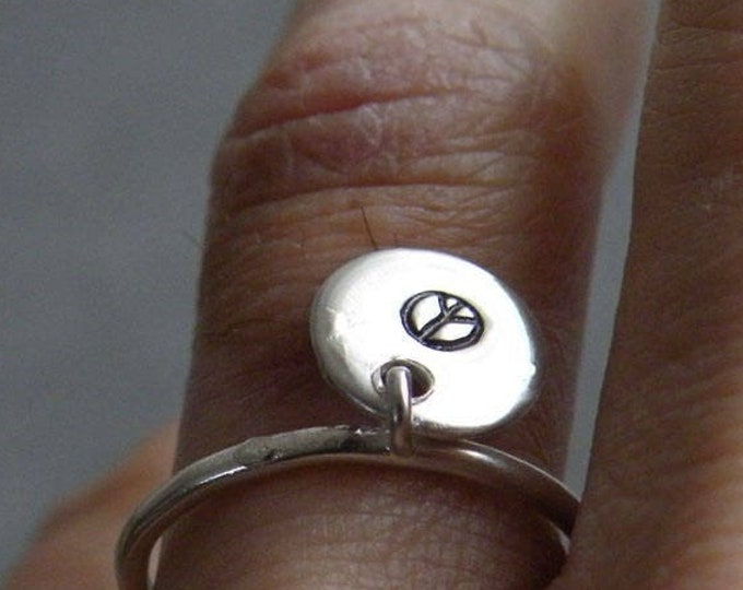 Silver Charm Ring Charm Initial Ring Sterling Silver Personalised Gift Ideas Women Girls