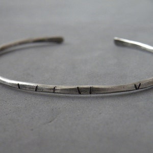 Silver Hand Hammered Textured Bangle,Sturdy Men/Women Cuff, Available Thickness 2mm/2,5mm/3mm.