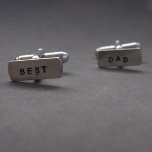 Sterling Silver Cuff-Links, Personalized Cuff-Links, Groom Jewelry, Wedding Cuff-Links, Men Jewelry