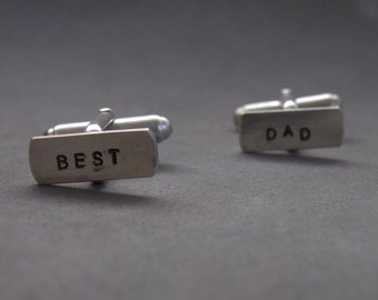 Sterling Silver Cuff-Links, Personalized Cuff-Links, Groom Jewelry, Wedding Cuff-Links, Men Jewelry