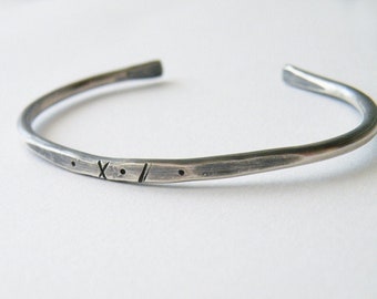 Personalized 3mm Sterling Silver Cuff - Customizable Men/Women Cuff - Meaningful Gift