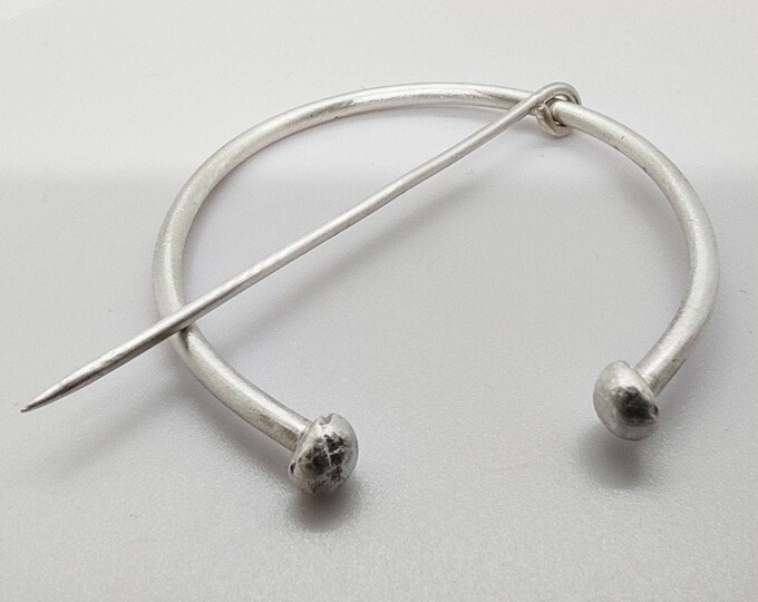 Custom Penannular Brooch, Sterling Silver Celtic Pin, Personalised Brooch, Unisex Gift