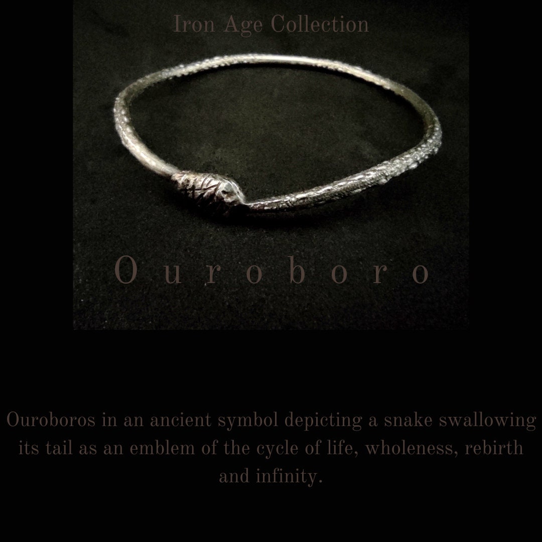 Unique Ouroboros Bracelet, Snake Bangle