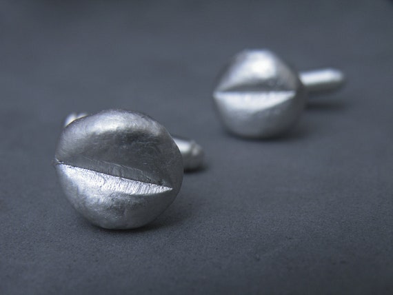 Sterling Silver Cuff-Links, Coffee Beans Cuff-Links, Groom Jewelry, Wedding Cuff-Links, Men Jewelry Gift Ideas