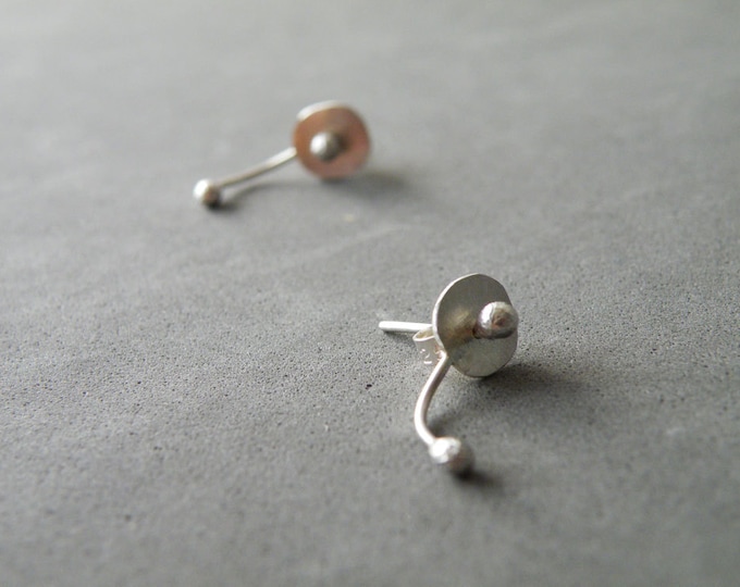 Sterling Silver Ear Jacket, Minimalist Modern Women Earrings, Jewelry gifts