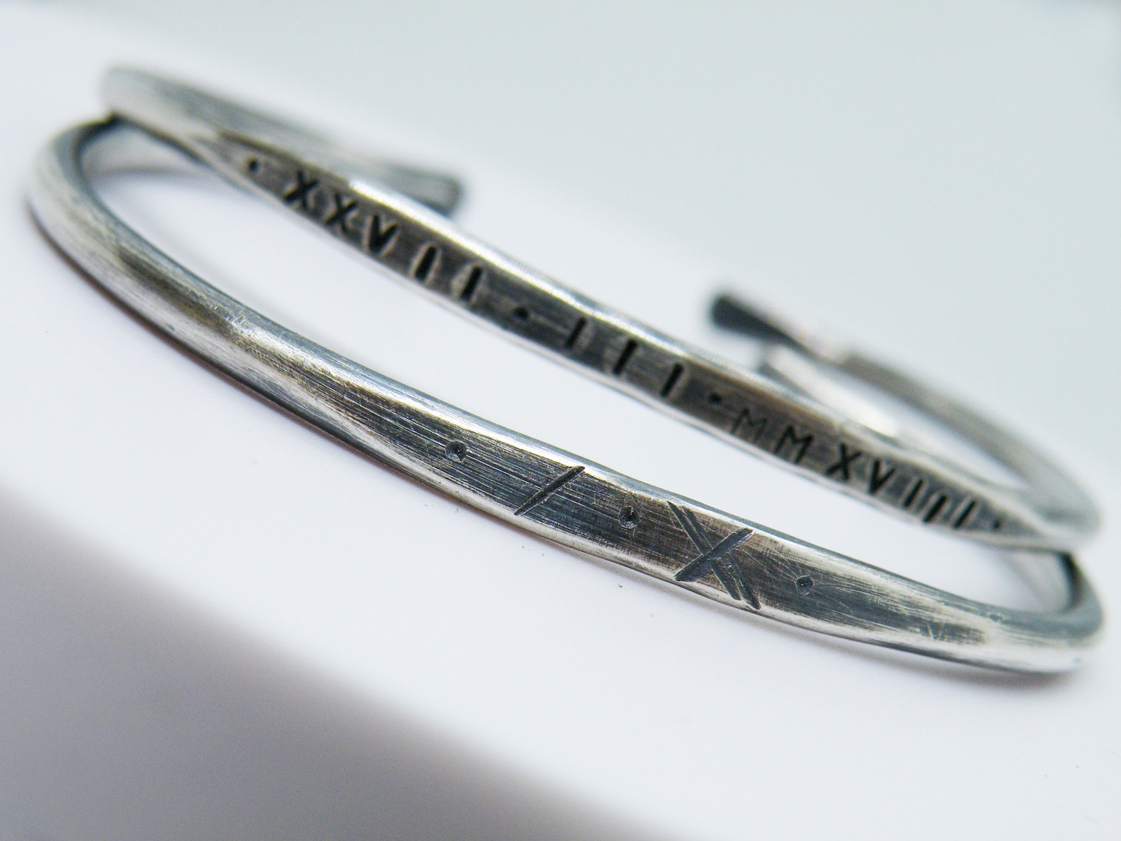bracciale argento 925 rigido aperto bangle schiava anticato