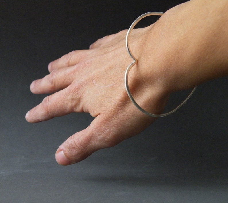 Sterling Silver Heart Bangle main image 0