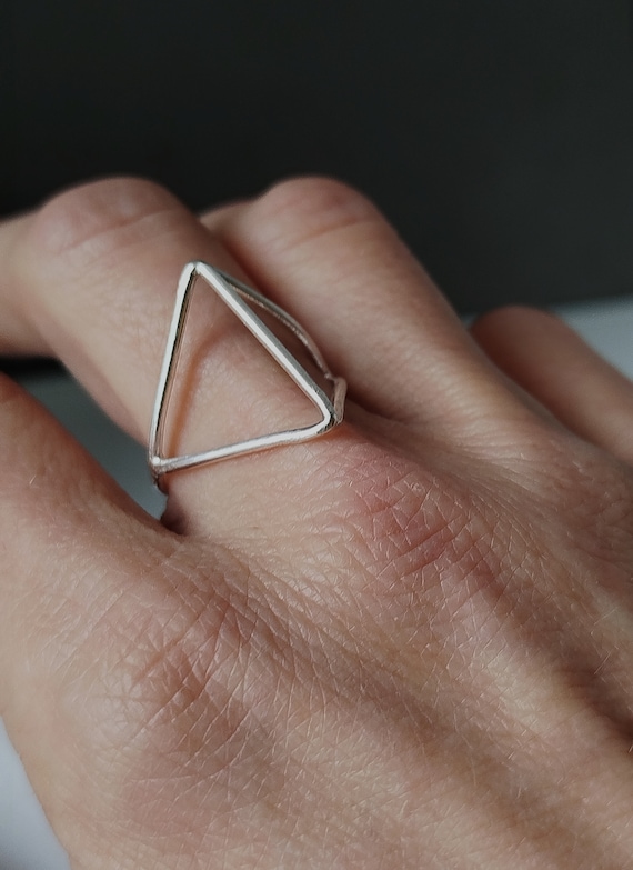 Architectural Ring Sterling Silver Modern Minimalist Geometric Jewelry Unique Gift Ideas