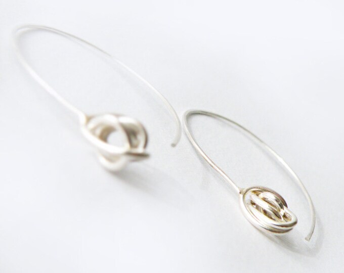 Minimalist Sterling Silver Hoop Earrings Silver Loops Versitile Earrings Modern Romantic Earrings by SteamyLab