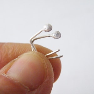 Tiny Sterling Silvers, Unisex Contemporary Jewelry, Unisex Earrings Gifts image 4