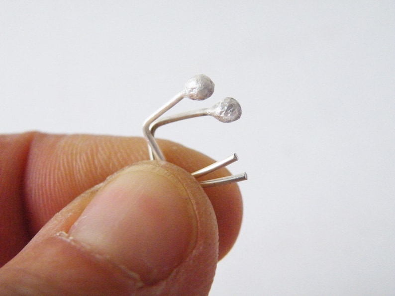 Tiny Sterling Silvers, Unisex Contemporary Jewelry, Unisex Earrings Gifts image 4
