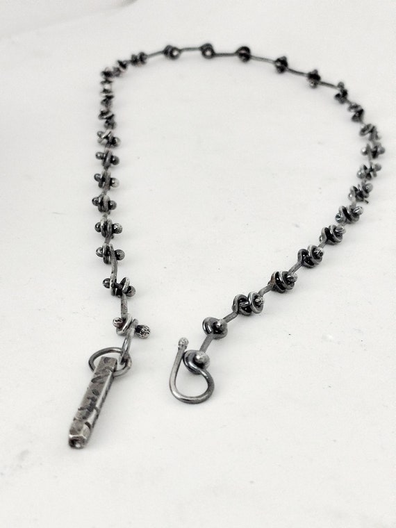 Unique Men's Chunky Chain Necklace - Brutalist Style
