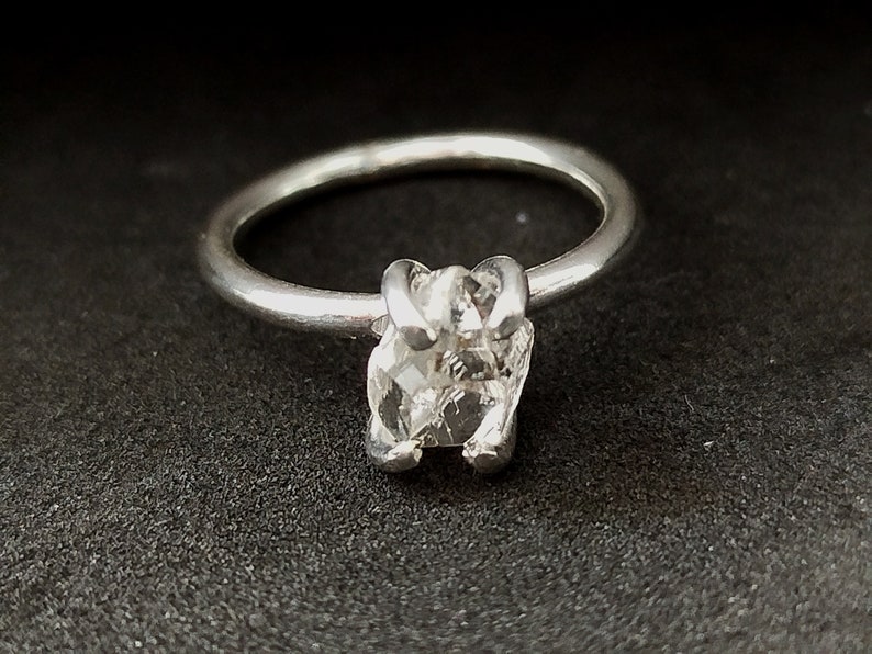 Large Herkimer Diamond Ring, Engagement Diamond Ring, Solitaire Ring for Women image 1