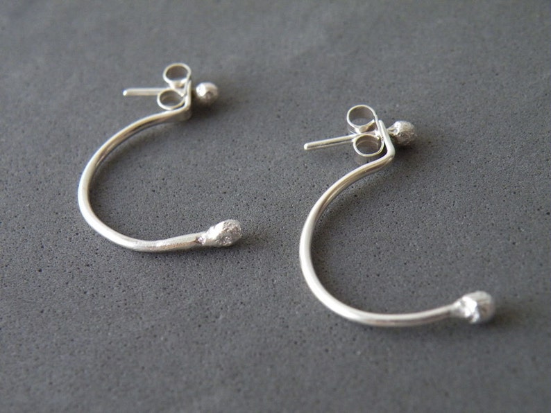 Silver Ear Jacket Earrings Modern Versatile Earrings Balls Etsy