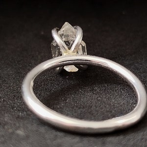 Large Herkimer Diamond Ring, Engagement Diamond Ring, Solitaire Ring for Women image 2